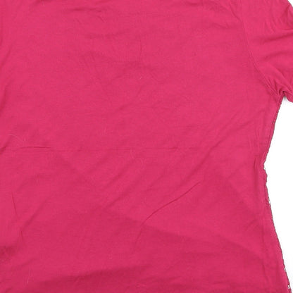 Womens UK Size 10 Marks and Spencer Pink Basic T-Shirt