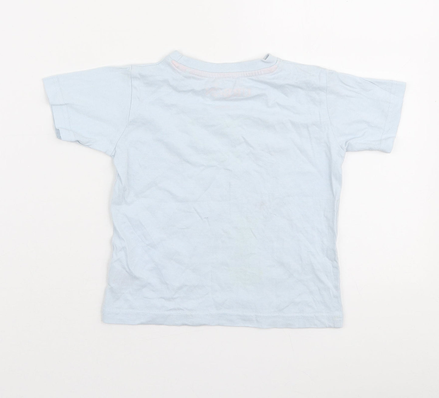 Urban Rascals Boys Blue Cotton Basic T-Shirt Size 12-18 Months Round Neck - Cool and Awesome