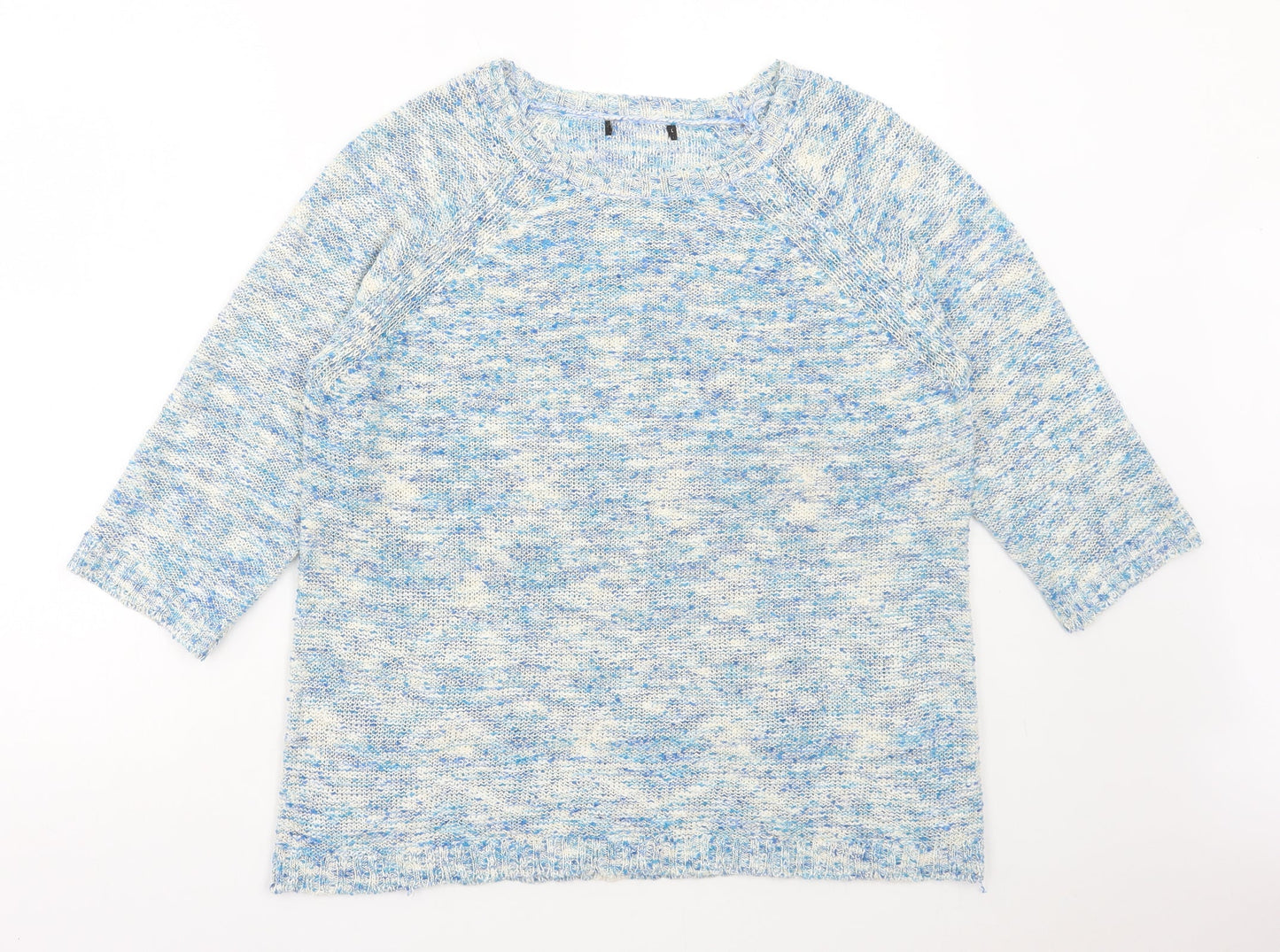 Womens UK Size L Preworn Blue Pullover Jumper