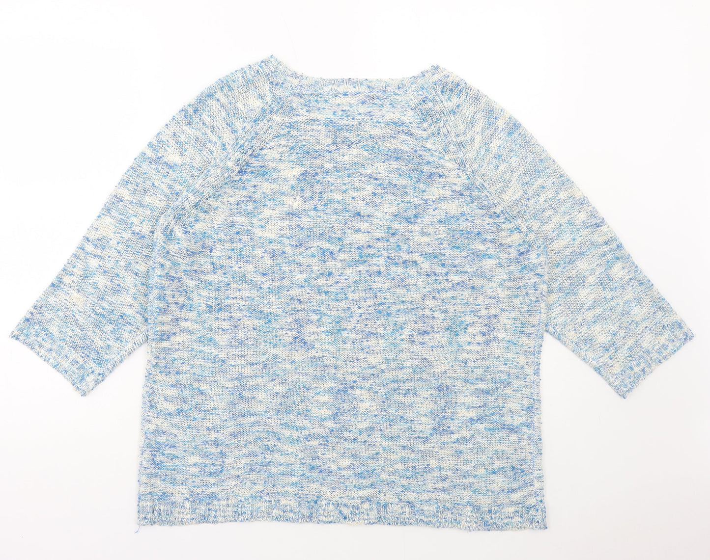 Womens UK Size L Preworn Blue Pullover Jumper
