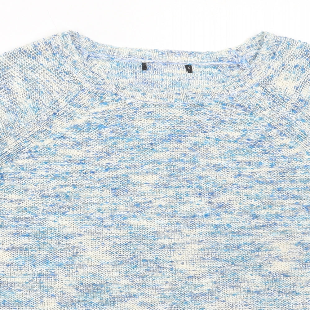 Womens UK Size L Preworn Blue Pullover Jumper