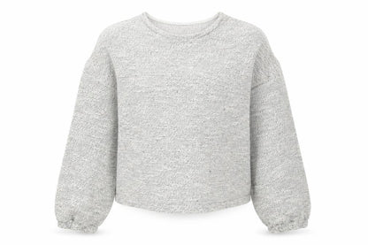 New Look Girls Grey Round Neck Polyester Pullover Jumper Size 12-13 Years Pullover - Cold Shoulder