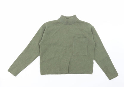 Primark Girls Green High Neck Polyester Pullover Jumper Size 9-10 Years Pullover