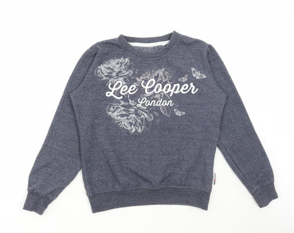 Womens UK Size S Lee Cooper Blue Pullover Sweatshirt