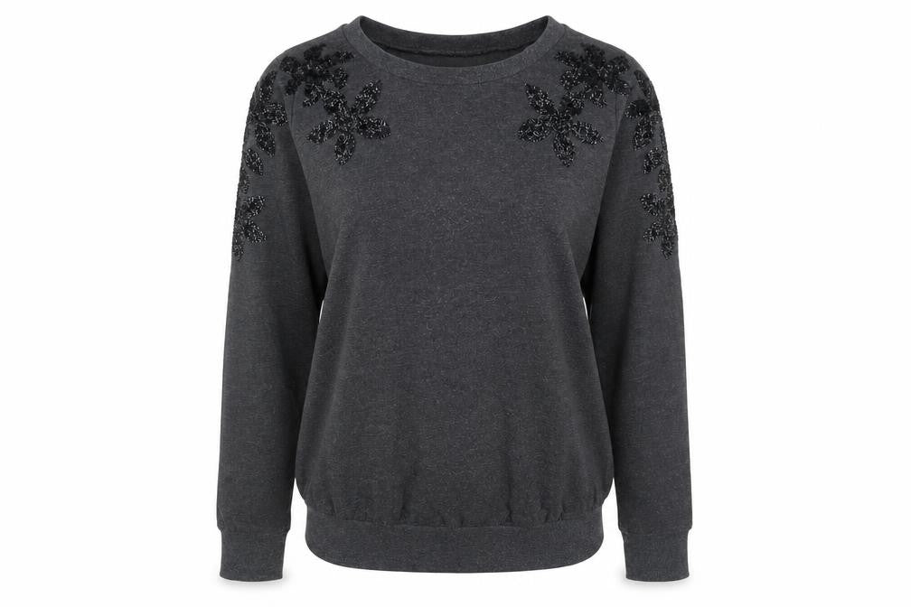 Womens UK Size S H&M Grey Pullover Sweatshirt