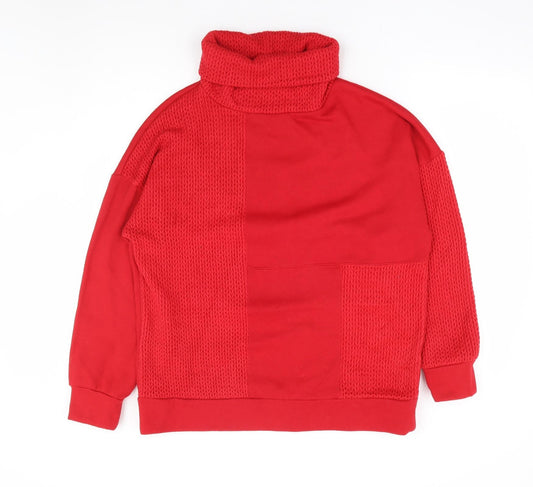 Womens UK Size L NEXT Red Pullover Sweatshirt