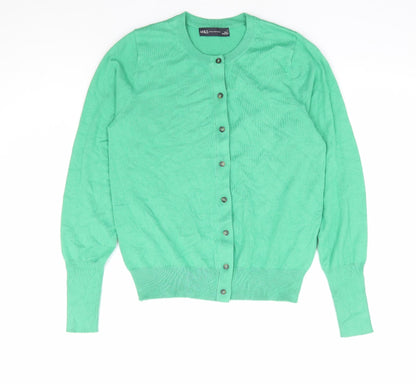 Womens UK Size 8 Marks and Spencer Green Cardigan Jumper