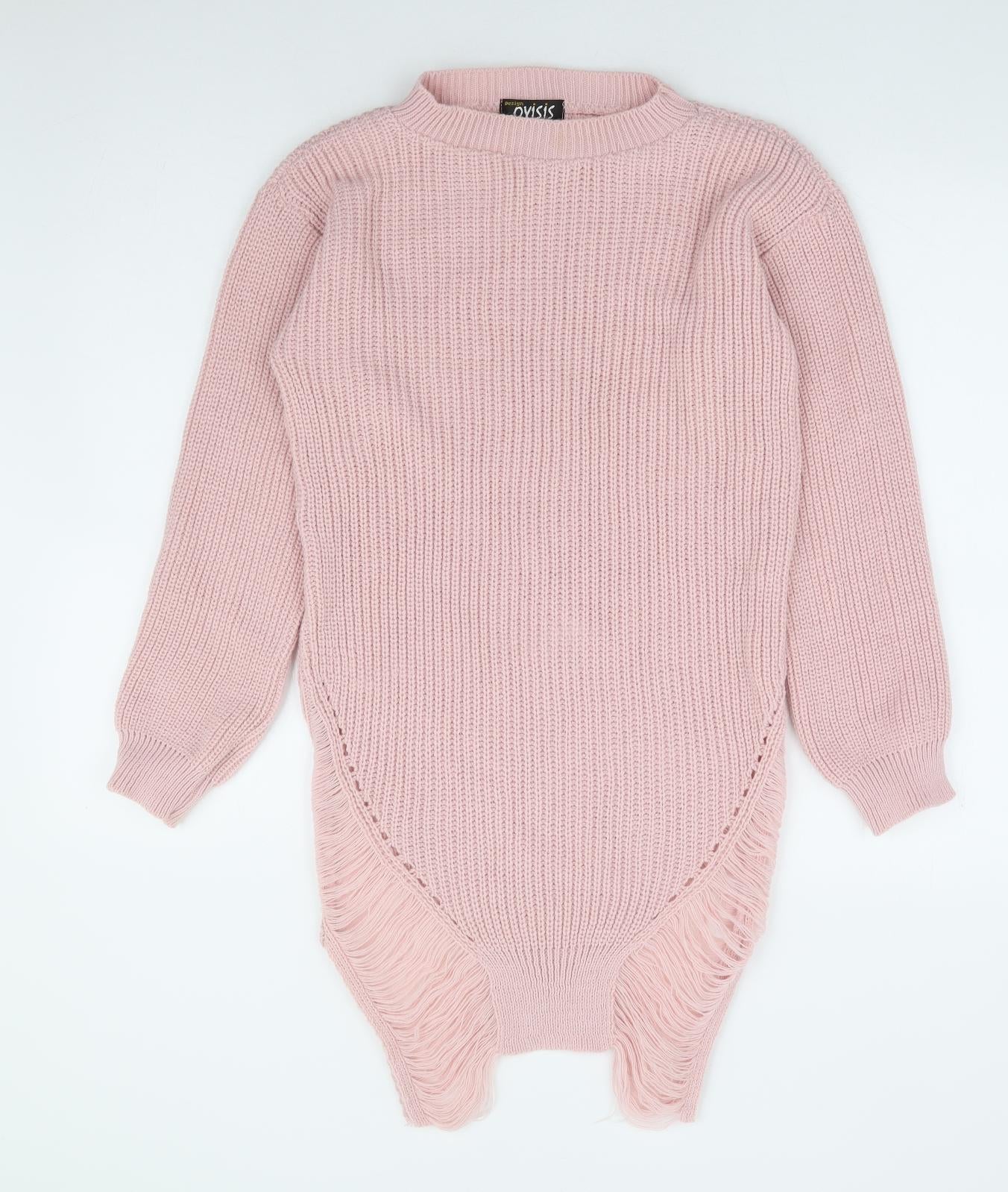 Womens UK Size S Oyisis Pink Tunic Jumper