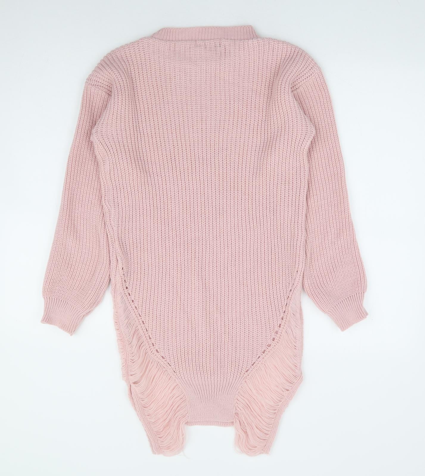 Womens UK Size S Oyisis Pink Tunic Jumper