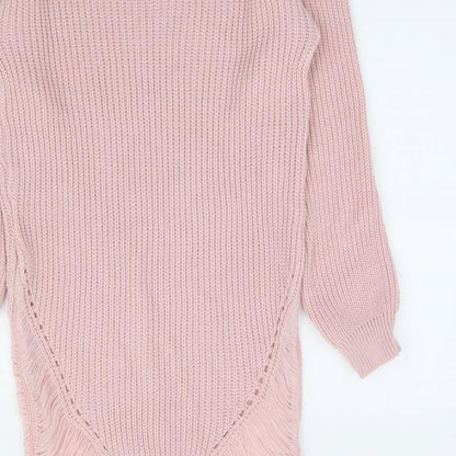 Womens UK Size S Oyisis Pink Tunic Jumper