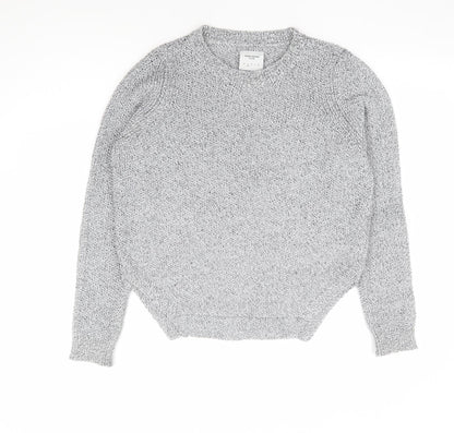 Womens UK Size S VERO MODA Grey Henley Jumper