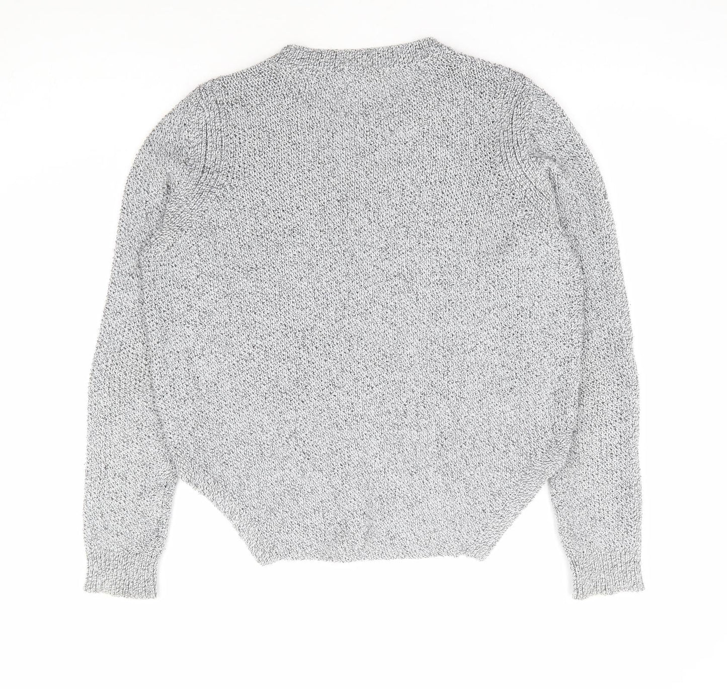 Womens UK Size S VERO MODA Grey Henley Jumper