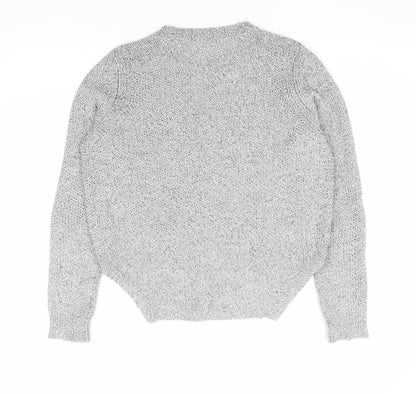 Womens UK Size S VERO MODA Grey Henley Jumper