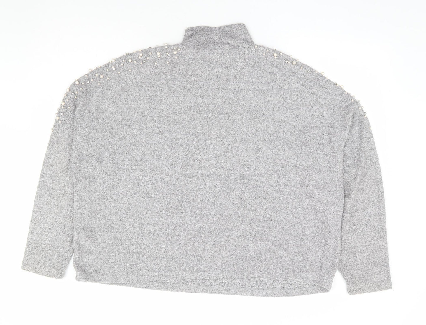 Womens UK Size 14 New Look Grey Pullover Jumper