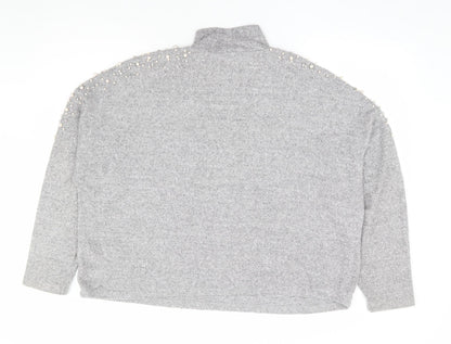 Womens UK Size 14 New Look Grey Pullover Jumper
