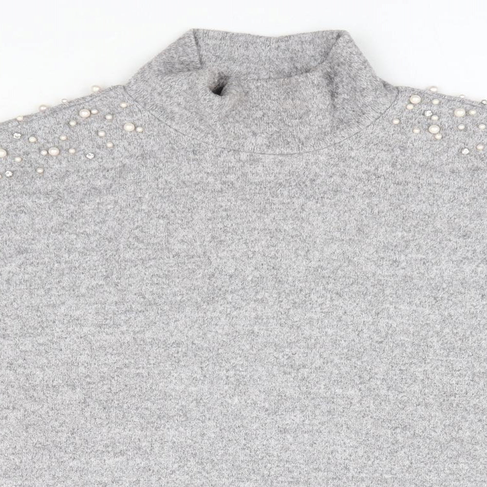 Womens UK Size 14 New Look Grey Pullover Jumper