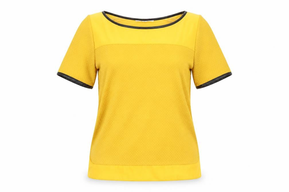 Womens UK Size XS Oasis Yellow Basic T-Shirt