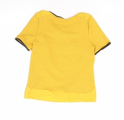 Womens UK Size XS Oasis Yellow Basic T-Shirt
