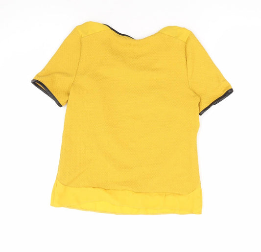 Womens UK Size XS Oasis Yellow Basic T-Shirt