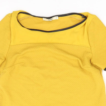 Womens UK Size XS Oasis Yellow Basic T-Shirt