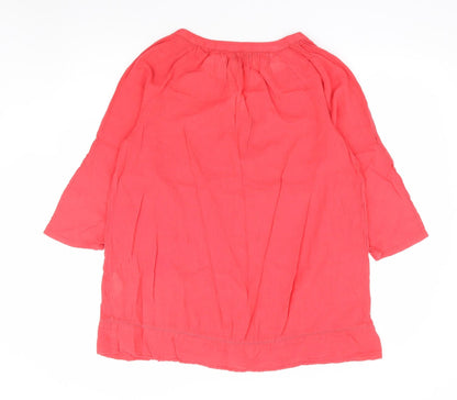 Womens UK Size 14 Bonmarché Red Jersey Blouse