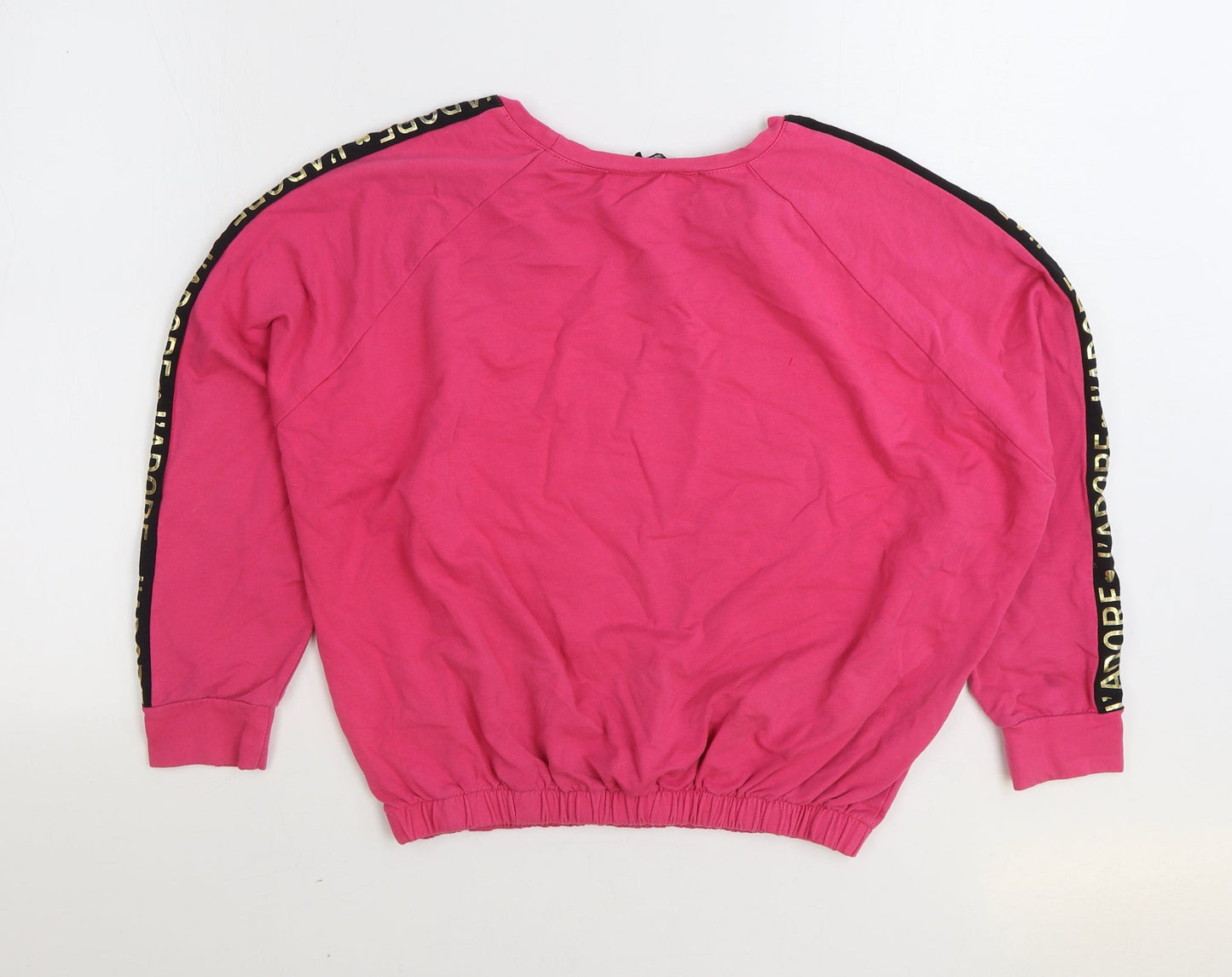 My Vogue Girls Pink Cotton Pullover Sweatshirt Size 14-15 Years Pullover