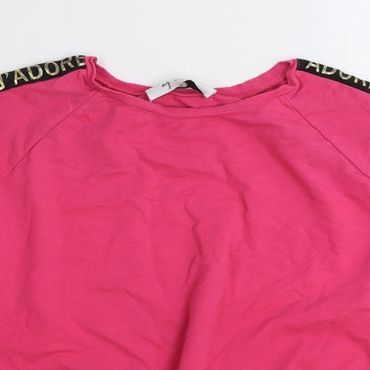 My Vogue Girls Pink Cotton Pullover Sweatshirt Size 14-15 Years Pullover