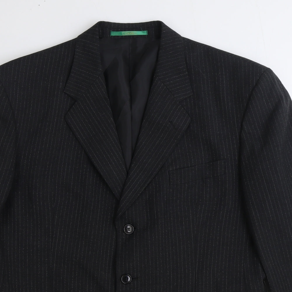 Mens UK Size 40 C&A Regular Black Suit Jacket