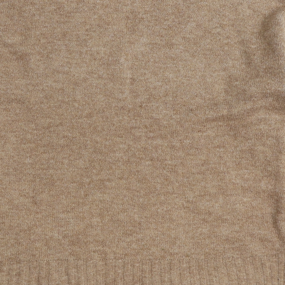 Primark Womens Brown V-Neck Acrylic Pullover Jumper Size XS