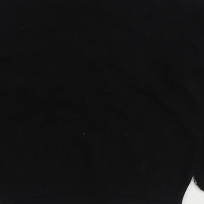 Womens UK Size S Papaya Black Pullover Jumper