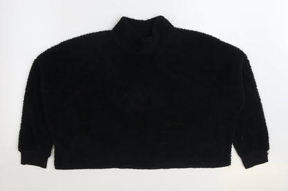 Primark Womens Black Polyester Pullover Sweatshirt Size L Pullover - Cropped