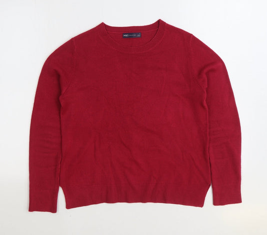 Womens UK Size 12 Marks and Spencer Pink Pullover Jumper
