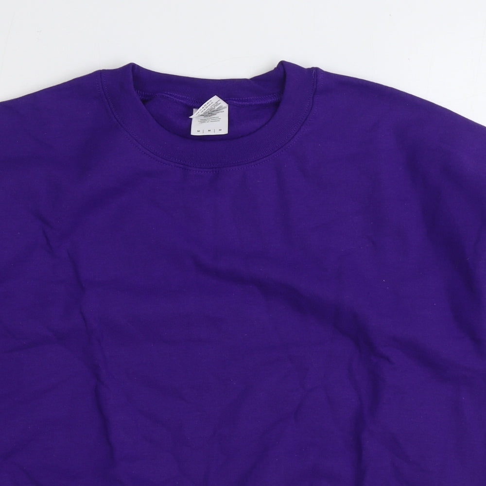 Mens UK Size M Gildan Purple Pullover Sweatshirt