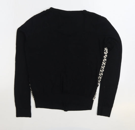 Womens UK Size 12 Dorothy Perkins Black Cardigan Jumper