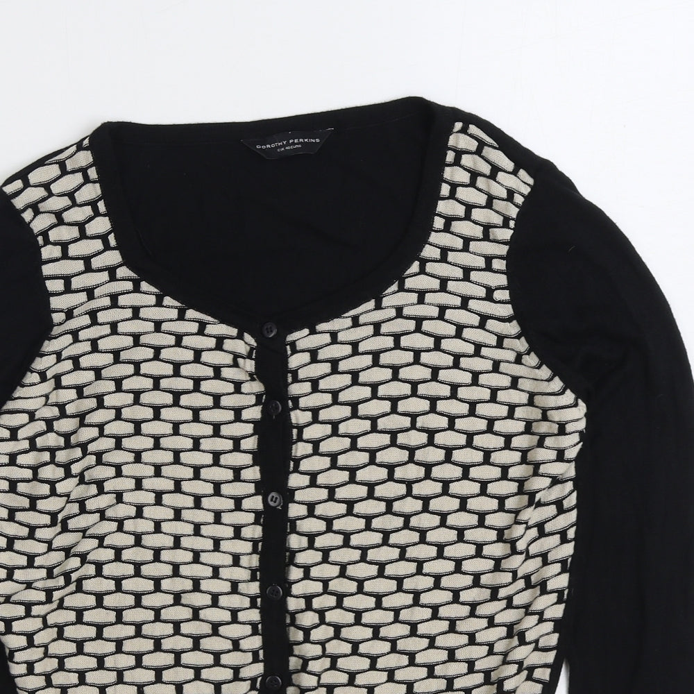 Womens UK Size 12 Dorothy Perkins Black Cardigan Jumper