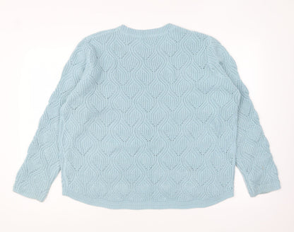 Womens UK Size 16 Marks and Spencer Blue Pullover Jumper