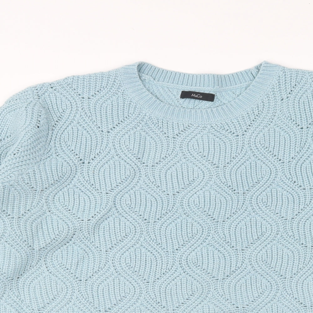 Womens UK Size 16 Marks and Spencer Blue Pullover Jumper