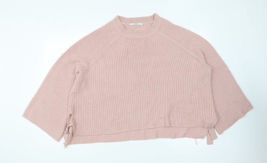 George Womens Pink Round Neck Acrylic Pullover Jumper Size 22