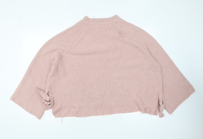 George Womens Pink Round Neck Acrylic Pullover Jumper Size 22