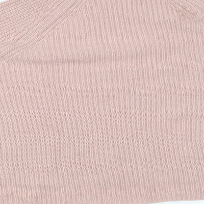 George Womens Pink Round Neck Acrylic Pullover Jumper Size 22
