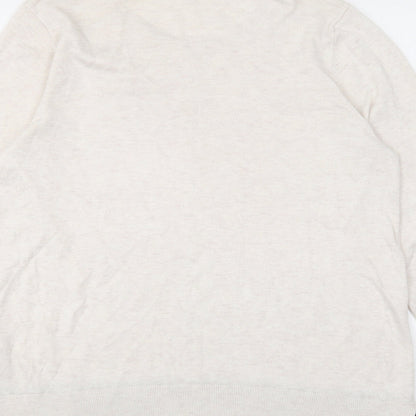 F&F Womens Ivory Round Neck Polka Dot Viscose Pullover Jumper Size 14