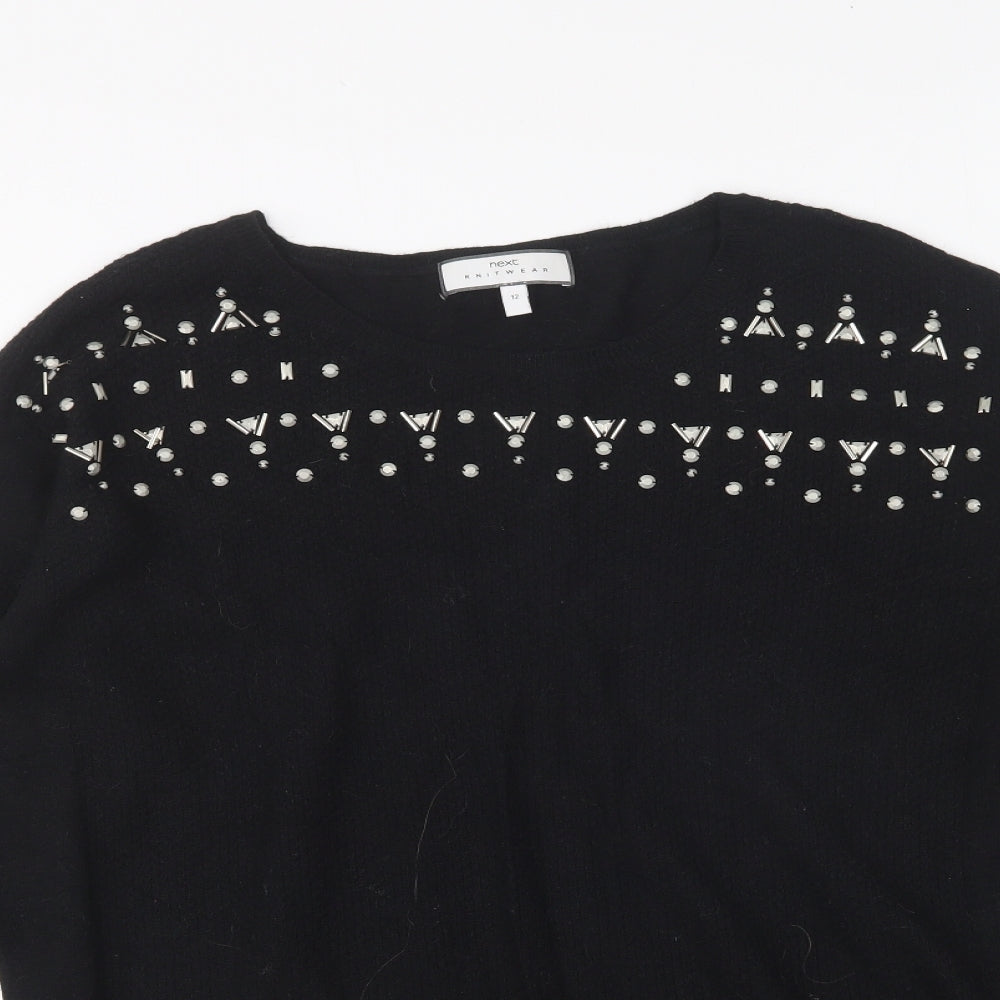 Womens UK Size 12 NEXT Black Pullover Jumper