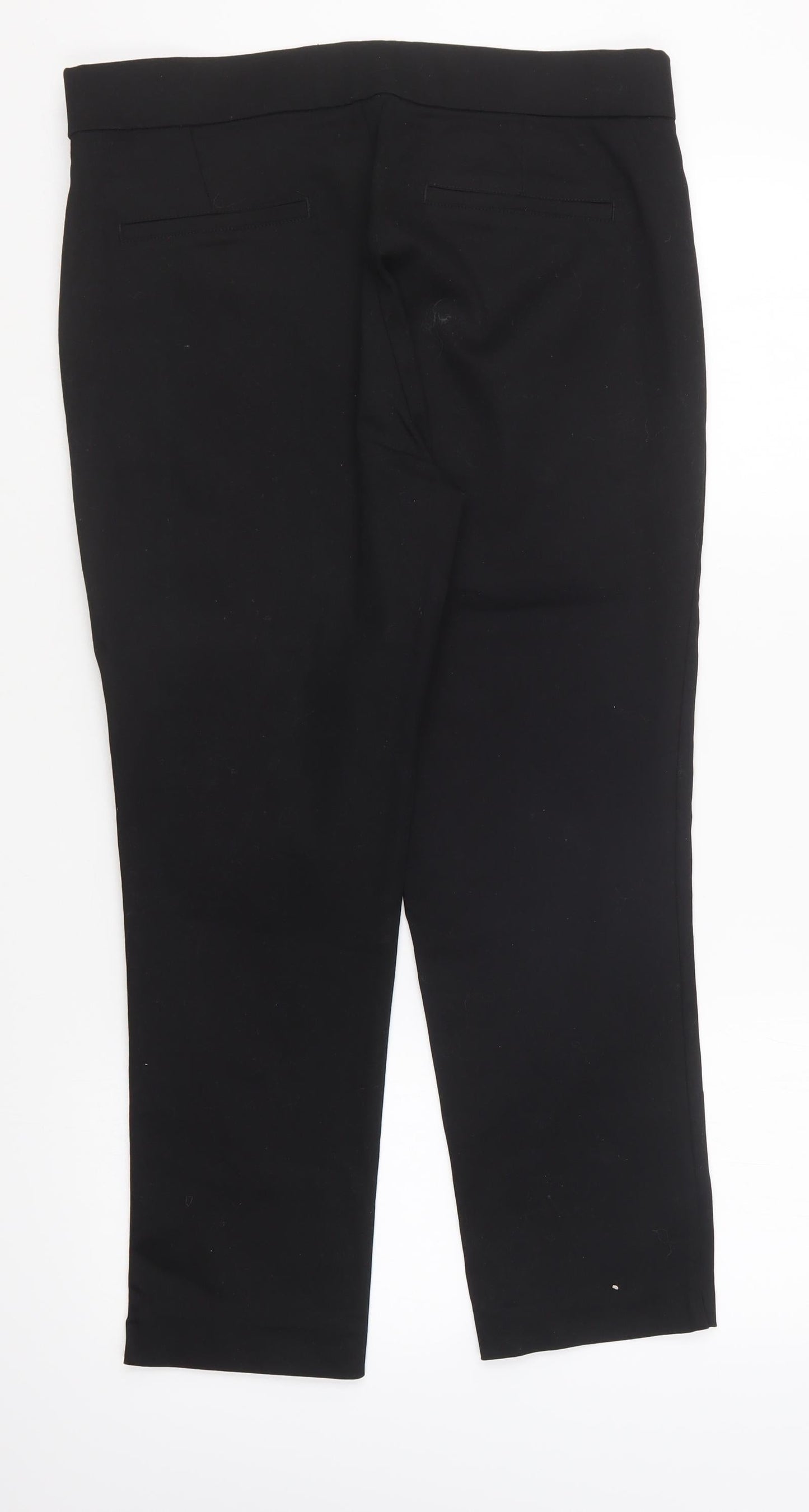 Womens UK Size 12 Savida Regular Fit Capri Black Trousers