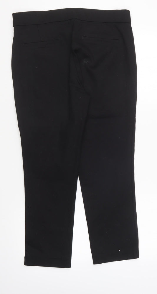 Womens UK Size 12 Savida Regular Fit Capri Black Trousers