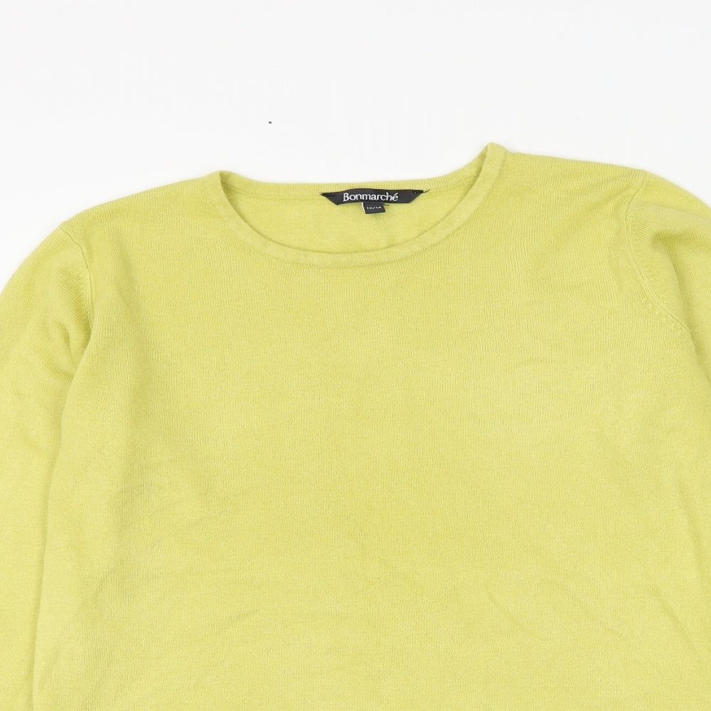 Womens UK Size 12 Bonmarché Yellow Pullover Jumper
