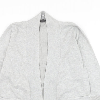 Primark Womens Grey V-Neck Viscose Cardigan Jumper Size 6