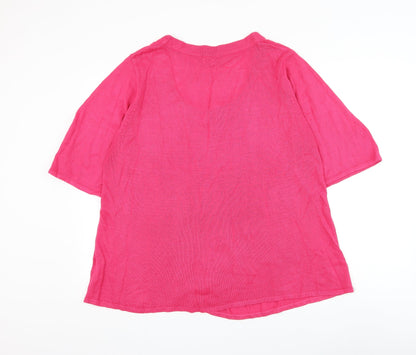 Womens UK Size 16 Tommy & Kate Pink Pullover Jumper