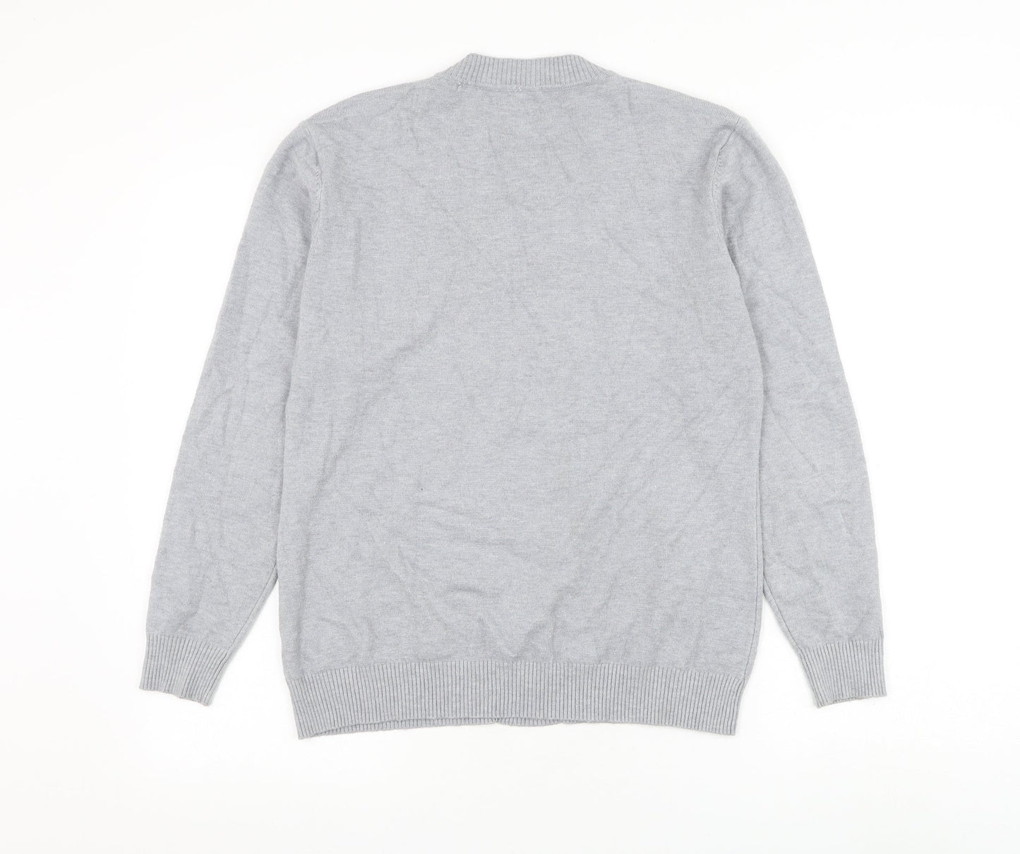 Womens UK Size M Preworn Grey Cardigan Jumper