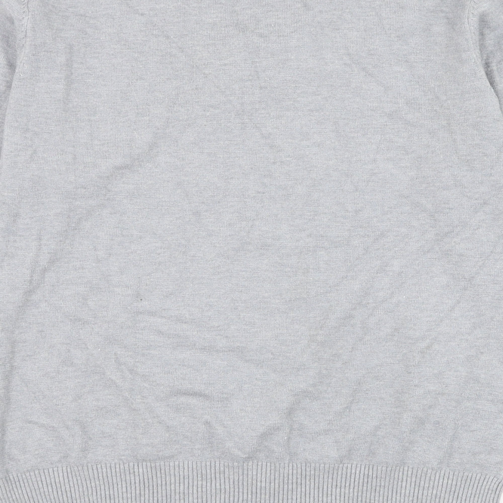 Womens UK Size M Preworn Grey Cardigan Jumper
