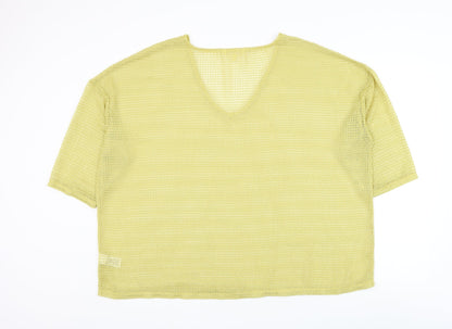 Womens UK Size 20 NEXT Yellow Pullover Jumper